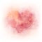 Gentle pink watercolor heart - romantic ald love symbol