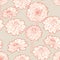 Gentle seamless floral white aster pattern