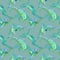 Gentle Seamless pattern with dolphins silhouettes. Ocean animal background.