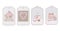 GENTLE SET OF TAGS, LABELS FOR GIFTS FOR VALENTINE\\\'S DAY.