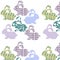 Gentle simple animals seamless vintage pattern and seamless pat