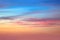 Gentle Sky at Sunset or Sunrise time with real pastel clouds, natural colors. real sky