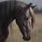 Gentle strength A captivating portrait view of a majestic horse