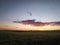 Gentle sunset over a field of wheat