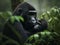 A Gentle Touch: Mother Gorilla and Her Newborn