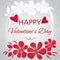 Gentle Valentine\'s card with decorative flowers