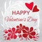 Gentle Valentine\'s card with decorative flowers