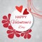 Gentle Valentine\'s card with decorative flowers