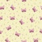 Gentle vector patten seamless with butterfly pink