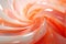 Gentle Whirl: Soft Peach Glass Spiral