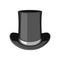 gentleman cylinder hat cartoon vector illustration