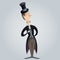 Gentleman. Funny cartoon character.