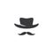 Gentleman hat and mustache