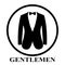 Gentleman icon. Suit icon isolated on white background.