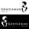 Gentleman logotype, beard club.