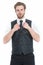 Gentleman or man or serious gentleman in waistcoat and tie