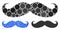 Gentleman moustache Composition Icon of Round Dots