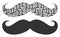 Gentleman Moustache Mosaic of Binary Digits
