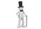 Gentleman / nobleman in top hat with walking stick