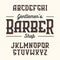 Gentlemans Barber Shop vintage style font