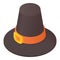 Gentlemans hat icon, cartoon style