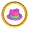 Gentlemans hat vector icon