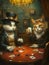 Gentlemen Cats at Cards