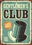 Gentlemen club retro poster design