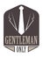 Gentlemens hipster icon logo vector badge