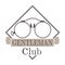 Gentlemens hipster icon logo vector badge