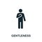 Gentleness  icon symbol. Creative sign from mindfulness icons collection. Filled flat Gentleness icon for computer and mobile