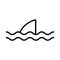 Gently shark the icon vector. Isolated contour symbol illustration