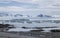 Gentoo penguins on the beach at Brown Bluff, Antarctica