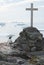 Gentoo penguins nest in a lonely grave.