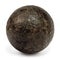 Genuine 18th century cannonball on white