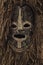 Genuine african mask closeup photo