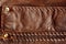 Genuine brown leather with seam