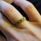 Genuine emerald 14k gold-dipped ring