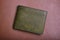 Genuine leather wallet, Handcraft full grain vegetable tanned olive green wallet