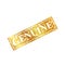 Genuine, streak Golden rubber stamp