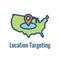 Geo Location Targeting - GPS Positioning and Geolocation Icon