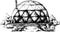 geodesic dome black and white sketch exterior front elevation