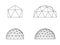 Geodesic domes vector illustration