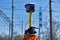 Geodetic GNSS receiver in the field in Siberia, mounted on a tripod