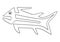 Geoglyph of the fish from Nazca