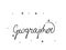 Geographer phrase handwritten. Modern calligraphy text. Isolated word, lettering black