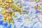 Geographic map of European country Greece city Athens