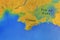 Geographic map of European Crimea and Sea of Azov