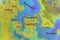 Geographic map of European Scandinavian part close