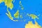 Geographic map of Sumatra, Borneo, New Guinea and Philippines